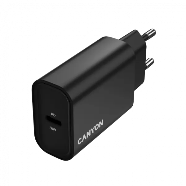 CANYON charger OnCharge 30CL Max Power 30W 1xPD EU Black ( CNE-CHA30CLB ) 