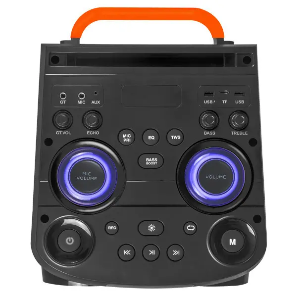 Zvucnik Mikado MD-103KP 200W, 12V 14000mAh USB, Bluetooth, micro SD crni