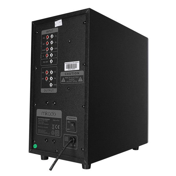 Zvučnici 5+1 Mikado MD-672BT 120W FM, SD, USB, Bluetooth crni