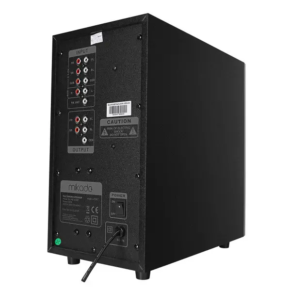 Zvučnici 5+1 Mikado MD-672BT 120W FM, SD, USB, Bluetooth crni