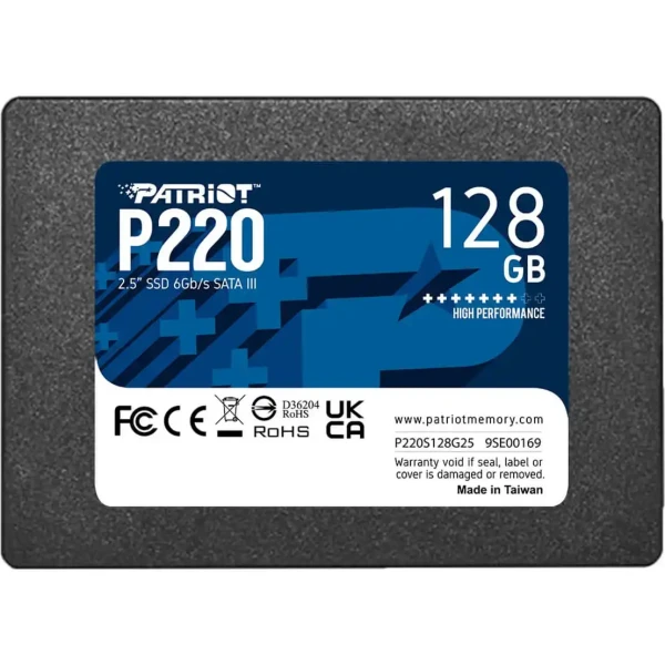 SSD 2.5 SATA3 128GB Patriot P220 550MBs480MBs P220S128G25