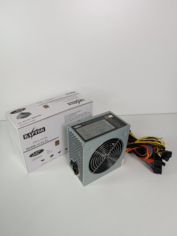 Napajanje Raptor 600W Office Series 12cm fan80Plus Bronze, RC600H-12