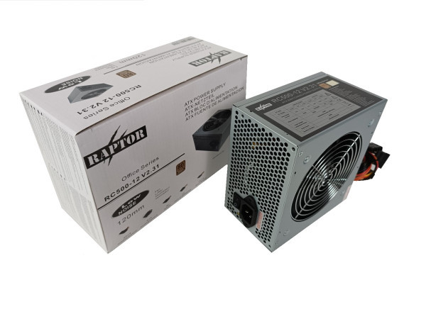 Napajanje Raptor 500W Office Series 12cm fan80plus, RC500H-12
