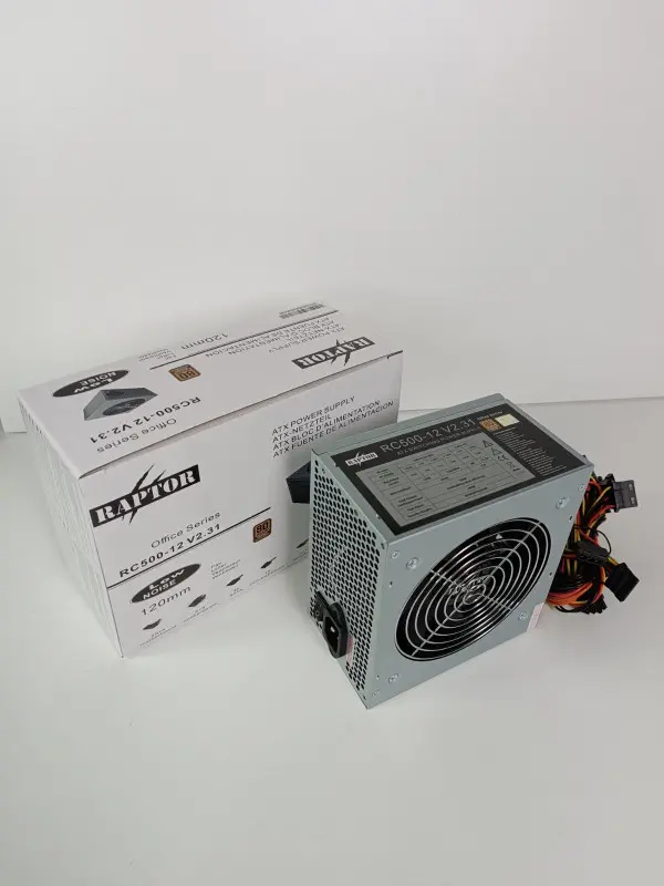 Napajanje Raptor 500W Office Series 12cm fan80plus, RC500H-12