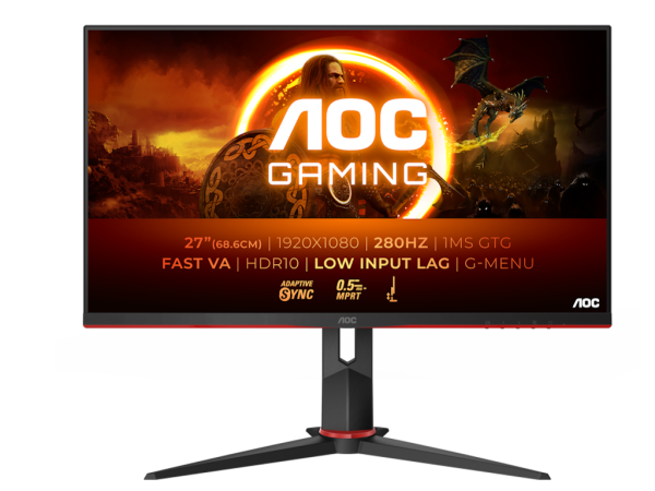 Monitor AOC 27G2ZN3BK 27''VA1920x1080280Hz0,5ms MPRTHDMIx2,DPPivot,visinaAdaptive synccrna' ( '27G2ZN3BK' ) 