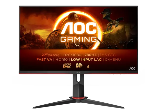 Monitor AOC 27G2ZN3BK 27''VA1920x1080280Hz0,5ms MPRTHDMIx2,DPPivot,visinaAdaptive synccrna' ( '27G2ZN3BK' ) 