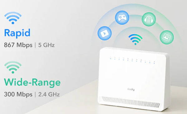 Cudy LT700E 4G Cat 6 AC1200 Wi-Fi Router, Max 300 Mbps DL, 4-Stream Dual-Band Wi-Fi 5