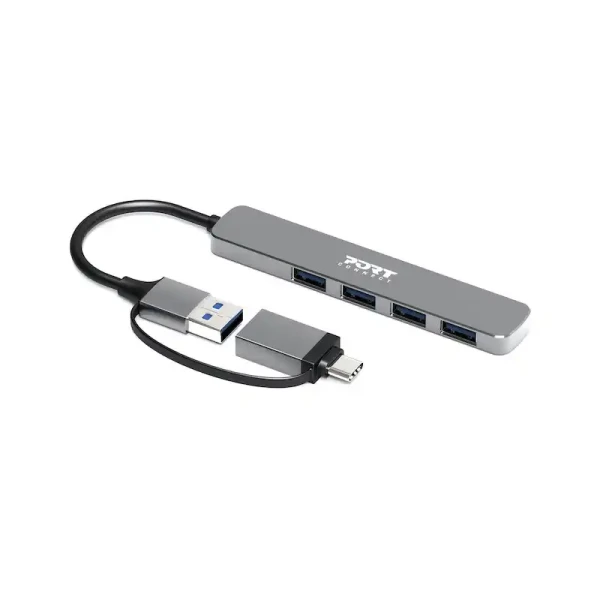HUB Port Designs USB-C  USB-A vers 4 ports USB-A 3.0 5Gbps Slim
