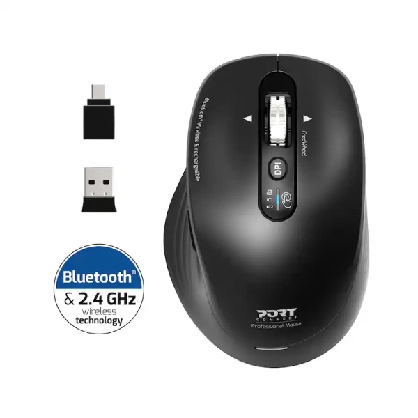 Bežični miš Port Designs Business 2.4 GHz Bluetooth punjivi