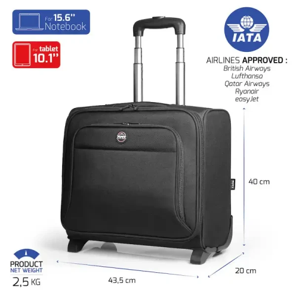 Torba za Laptop 15.6 Port Designs Hanoi II Trolley CLcrna
