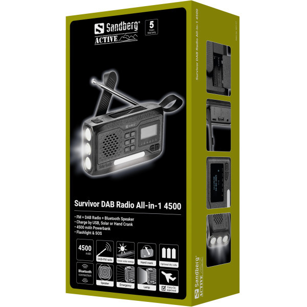 Powerbank Sandberg 421-17 Survivor DAB Radio All-in-1 4500mAh