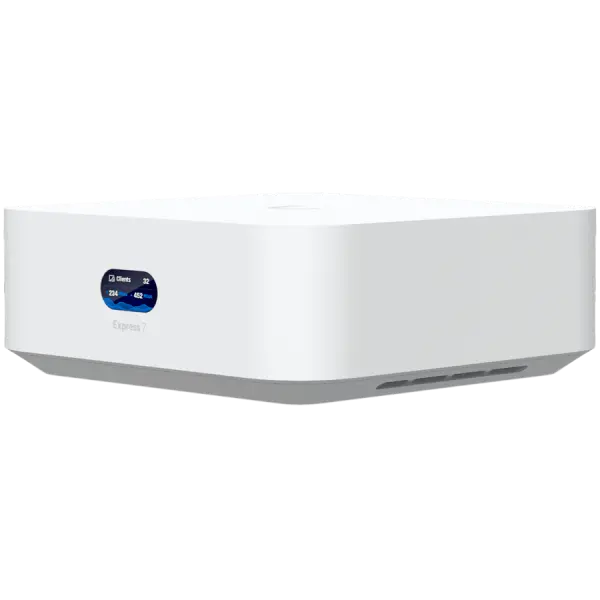 Ubiquiti UniFi Express 7 UX7 Mesh-scalable, super-compact 10G Cloud Gateway with integrated WiFi 7, 10 GbE RJ45 WAN port, 2.5 GbE RJ45 LAN 