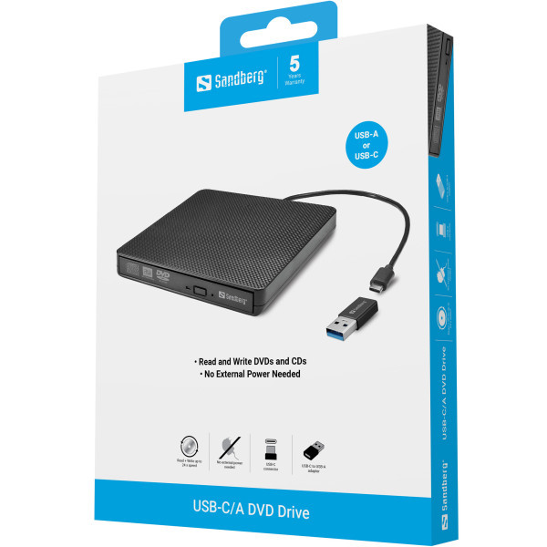 USB-C DVD-RW SATA Sandberg 136-62