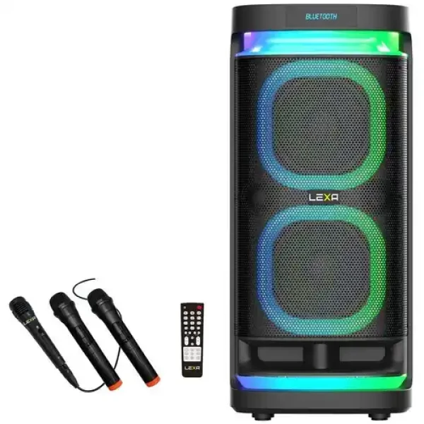 Partybox zvučnik Lexa LX-701 Tornado2 x bežična1 x žičaniBTUSBMicro SD 1100W
