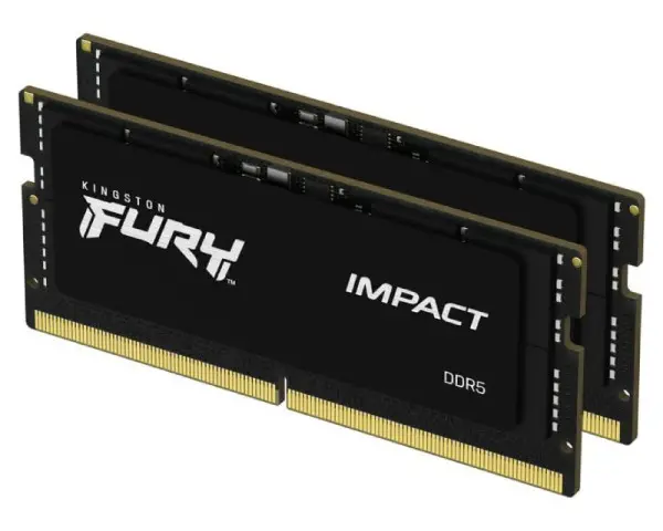 KINGSTON SODIMM DDR5 32GB (2x16GB kit) 6400MTs KF564S38IBK2-32 FURY Impact Black XMP 