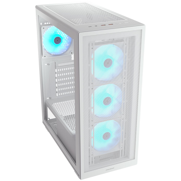 COUGAR MX220 RGB PC Case, Mid Tower, White ( CGR-2AC8W-RGB ) 