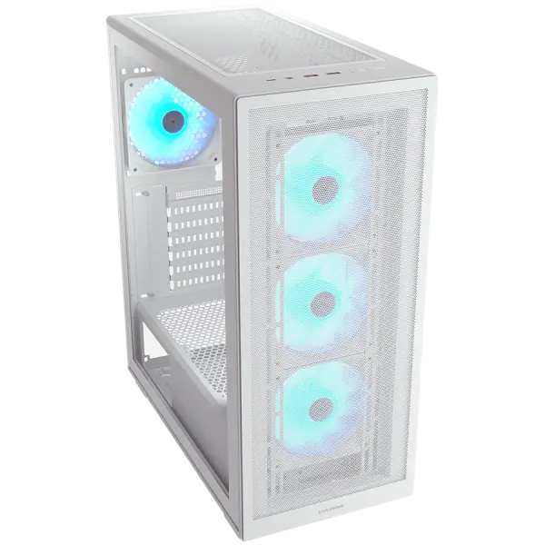 COUGAR MX220 RGB PC Case, Mid Tower, White ( CGR-2AC8W-RGB ) 