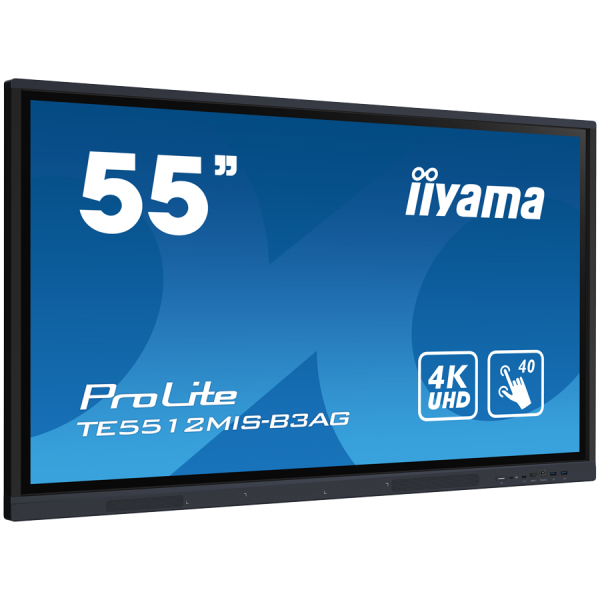 The TE5512MIS-B3AG is an exceptional 4K UHD interactive display designed by iiyama to enhance collaboration, communication, and engagement.