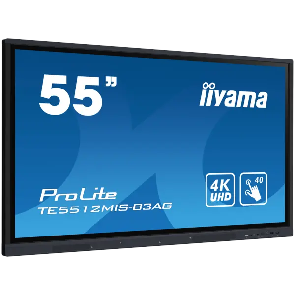 The TE5512MIS-B3AG is an exceptional 4K UHD interactive display designed by iiyama to enhance collaboration, communication, and engagement.