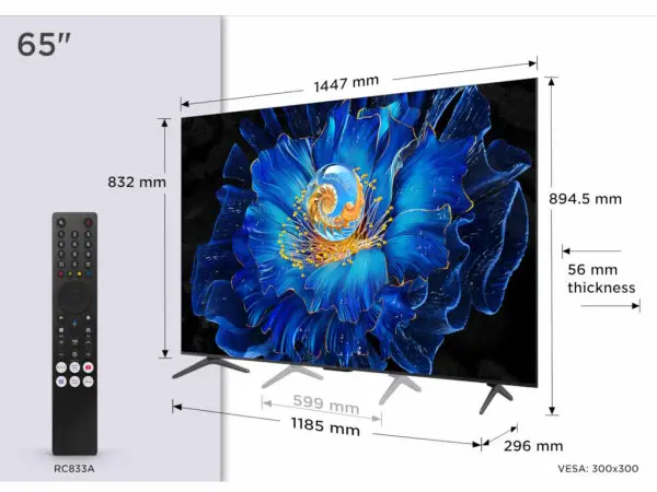 Televizor TCL 65C6KSMiniLED65''4K60HzGoogle TVcrna' ( '65C6KS' ) 