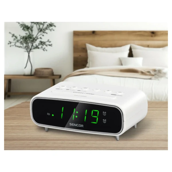 Fm radio sa digitalnim prikazom vremena SENCOR SRC 2600 W beli