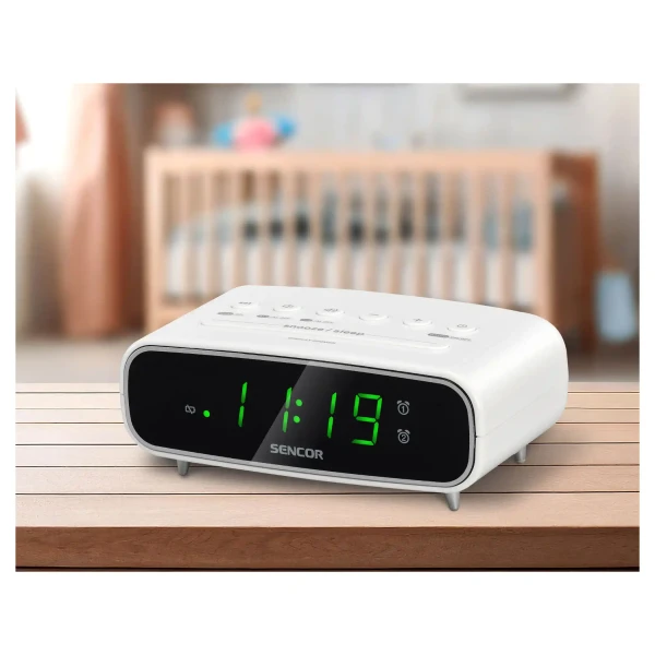 Fm radio sa digitalnim prikazom vremena SENCOR SRC 2600 W beli