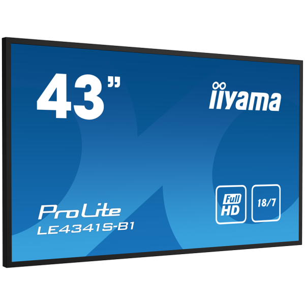 43'' 1920x1080, IPS panel, 1% Haze, Landscape mode, Speakers 2x 10W , VGA, 3x HDMI, 350cdm˛, Media Play USB Port, Control LAN  RS232C, VESA 