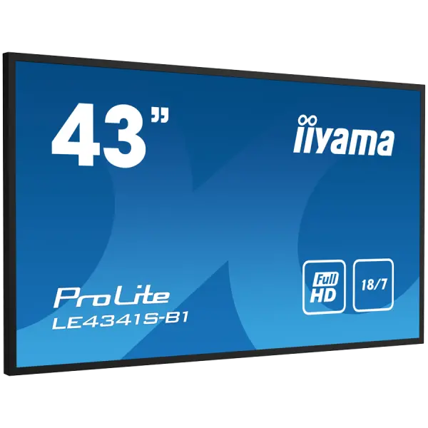 43'' 1920x1080, IPS panel, 1% Haze, Landscape mode, Speakers 2x 10W , VGA, 3x HDMI, 350cdm˛, Media Play USB Port, Control LAN  RS232C, VESA 