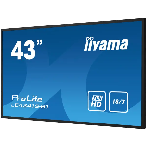 43'' 1920x1080, IPS panel, 1% Haze, Landscape mode, Speakers 2x 10W , VGA, 3x HDMI, 350cdm˛, Media Play USB Port, Control LAN  RS232C, VESA 