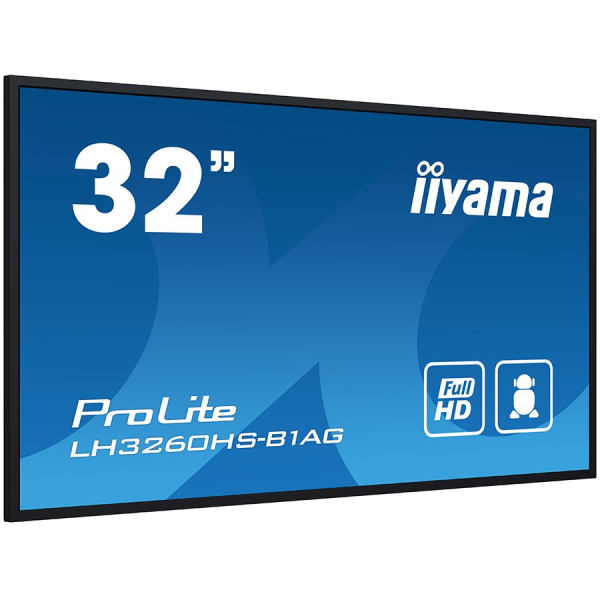 IIYAMA Monitor LED LH3260HS-B1AG 32'' Full HD professional digital signage display  VA 1920 x 1080 @60Hz 500 cdm˛ 8ms Android 11 OS, iiSigna