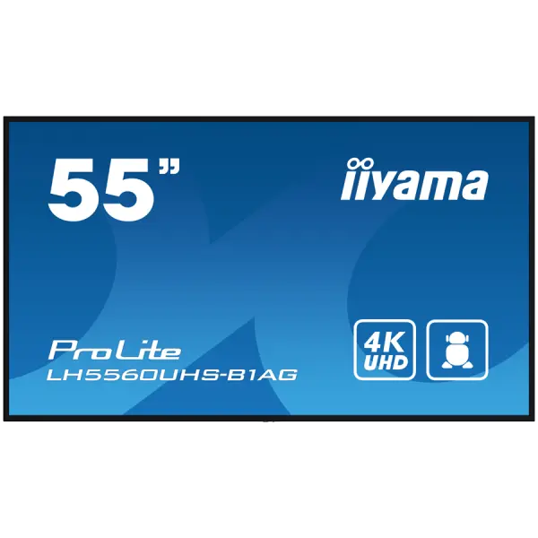 Iiyama ProLite LH5560UHS-B1AG55'' Diagonal Class (54.6'' viewable) LED-backlit LCD display digital signage with built-in SoC media player 4K 