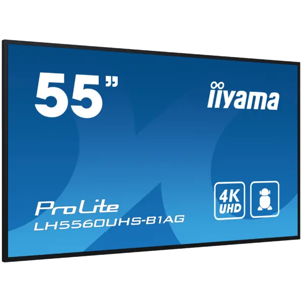 Iiyama ProLite LH5560UHS-B1AG55'' Diagonal Class (54.6'' viewable) LED-backlit LCD display digital signage with built-in SoC media player 4K 