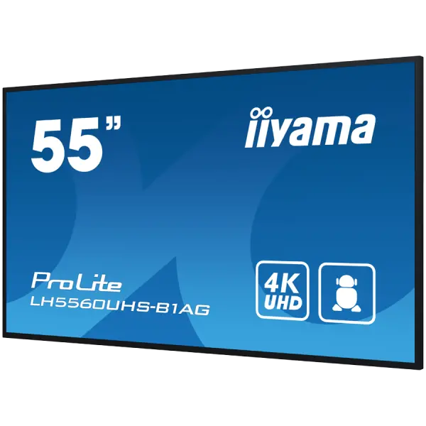 Iiyama ProLite LH5560UHS-B1AG55'' Diagonal Class (54.6'' viewable) LED-backlit LCD display digital signage with built-in SoC media player 4K 