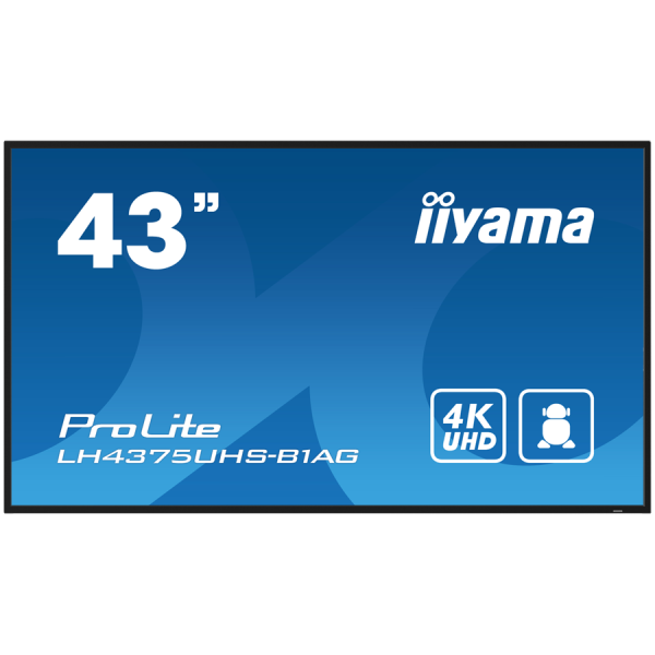 43'' 4K UHD Professional Digital Signage 247 display featuring Android OS, FailOver and Intel® SDM slotChoose non-stop high performance and 