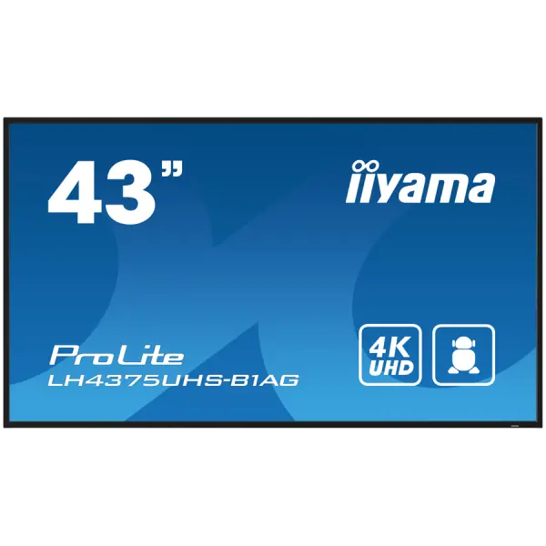 43'' 4K UHD Professional Digital Signage 247 display featuring Android OS, FailOver and Intel® SDM slotChoose non-stop high performance and 