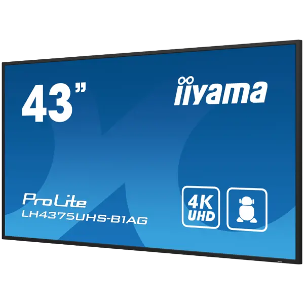 43'' 4K UHD Professional Digital Signage 247 display featuring Android OS, FailOver and Intel® SDM slotChoose non-stop high performance and 