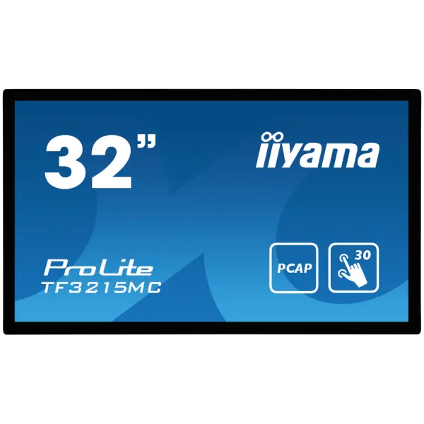 IIYAMA Monitor LED TF3215MC-B2 Open Frame PCAP 30 point touch 31.5'' AMVA 1920x1080 16:98 500cd 3000:1 8ms projective capacitive landscape, 