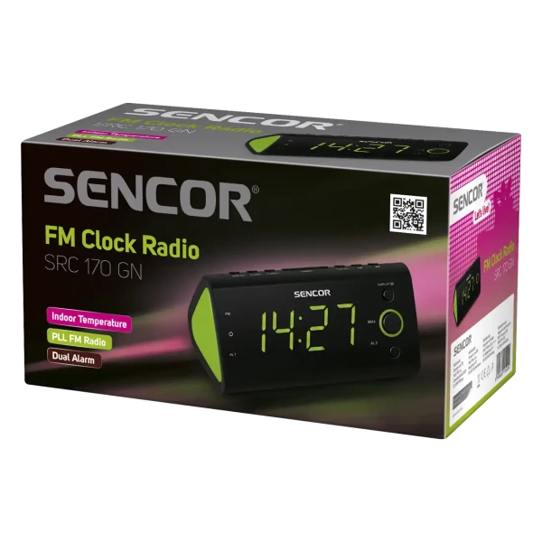 Fm radio sa digitalnim prikazom vremena SENCOR SRC 170 GN zeleni