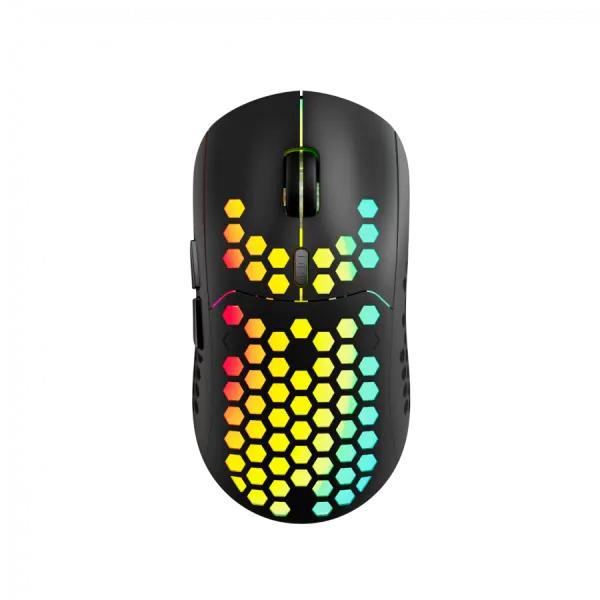 Canyon 7keys Gaming 2.4G wireless mouse, KA8 sensor, DPI up to 1600, rubber coating on panel, Huano 1million switch, 45cm PVC cable, ABS ma