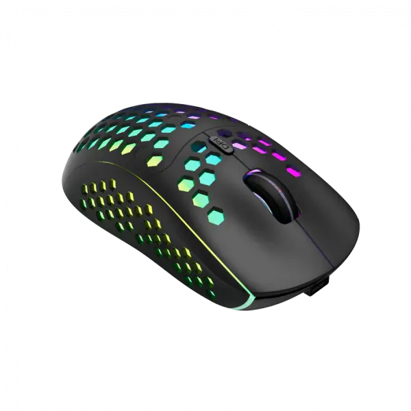 Canyon 7keys Gaming 2.4G wireless mouse, KA8 sensor, DPI up to 1600, rubber coating on panel, Huano 1million switch, 45cm PVC cable, ABS ma