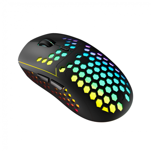 Canyon 7keys Gaming 2.4G wireless mouse, KA8 sensor, DPI up to 1600, rubber coating on panel, Huano 1million switch, 45cm PVC cable, ABS ma
