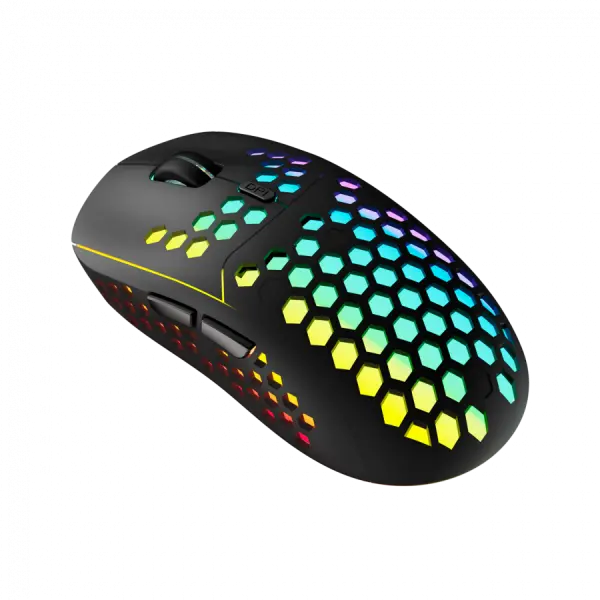 Canyon 7keys Gaming 2.4G wireless mouse, KA8 sensor, DPI up to 1600, rubber coating on panel, Huano 1million switch, 45cm PVC cable, ABS ma
