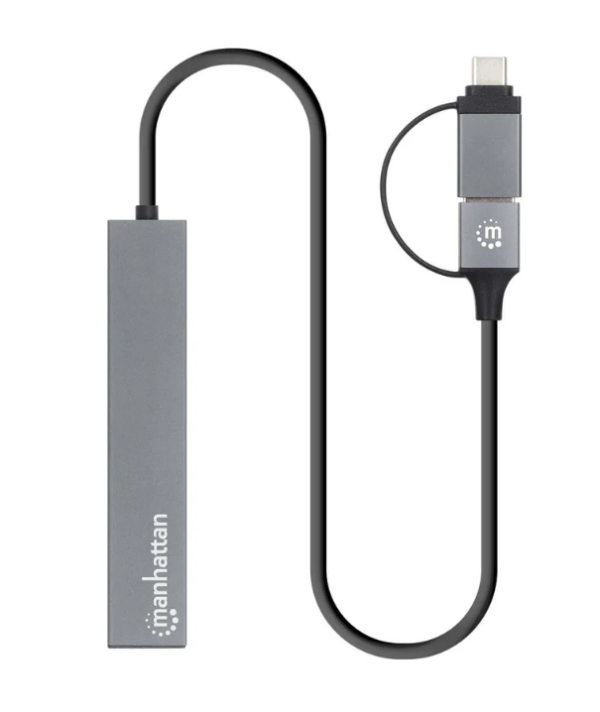 USB-CUSB-A HUB 4port Manhattan 181006 4xUSB-A 3.25GbpsCrni