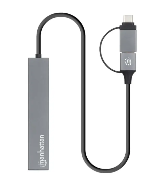 USB-CUSB-A HUB 4port Manhattan 181006 4xUSB-A 3.25GbpsCrni