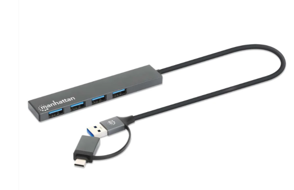 USB-CUSB-A HUB 4port Manhattan 181006 4xUSB-A 3.25GbpsCrni