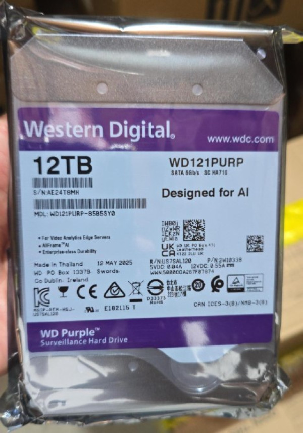 HDD 3.5 12TB WD121PURP WD Purple 24/7 7200RPM 256MB SATA3
