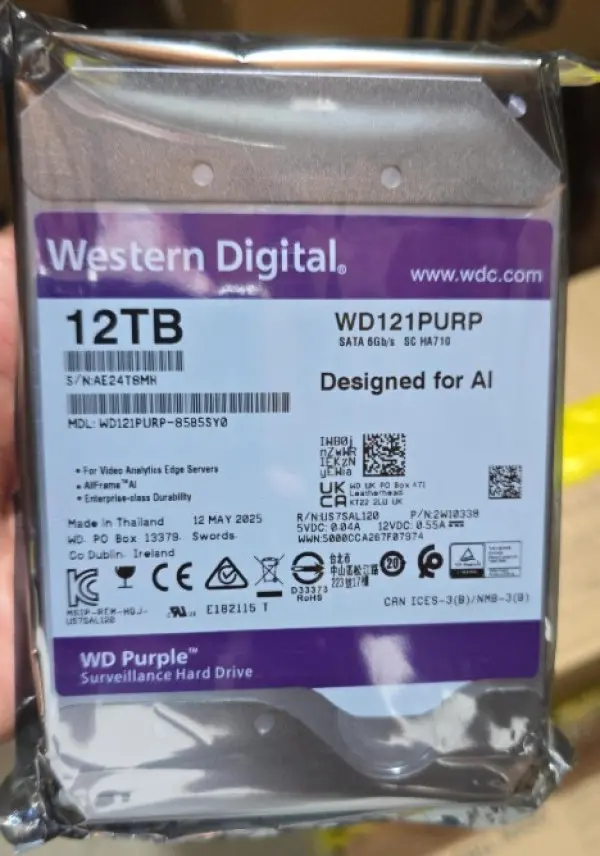 HDD 3.5 12TB WD121PURP WD Purple 24/7 7200RPM 256MB SATA3