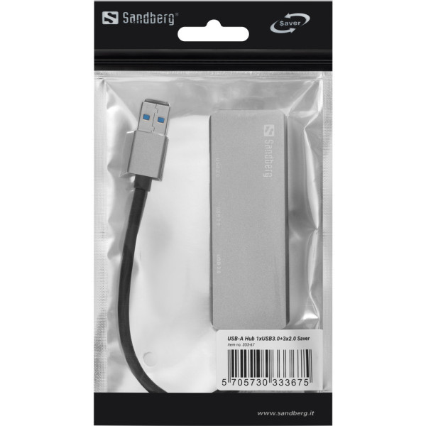 USB HUB Sandberg 333-67 1 x USB3.0 + 3 x 2.0 SAVER