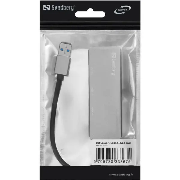USB HUB Sandberg 333-67 1 x USB3.0 + 3 x 2.0 SAVER