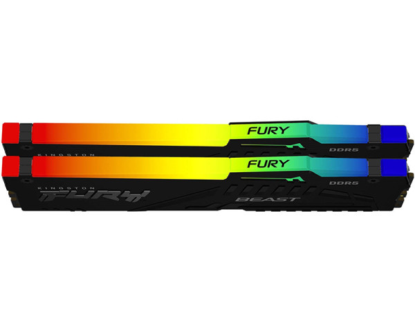 KINGSTON DIMM DDR5 128GB (2x64GB kit) 5600MTs KF556C36BBEAK2-128 FURY Beast Black RGB EXPO 
